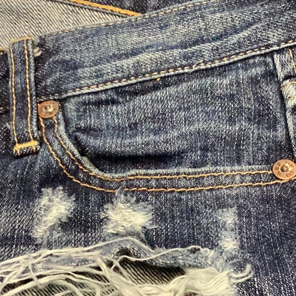 Abercrombie & Fitch Dark Wash Distressed Emma Jeans - Picture 9 of 10
